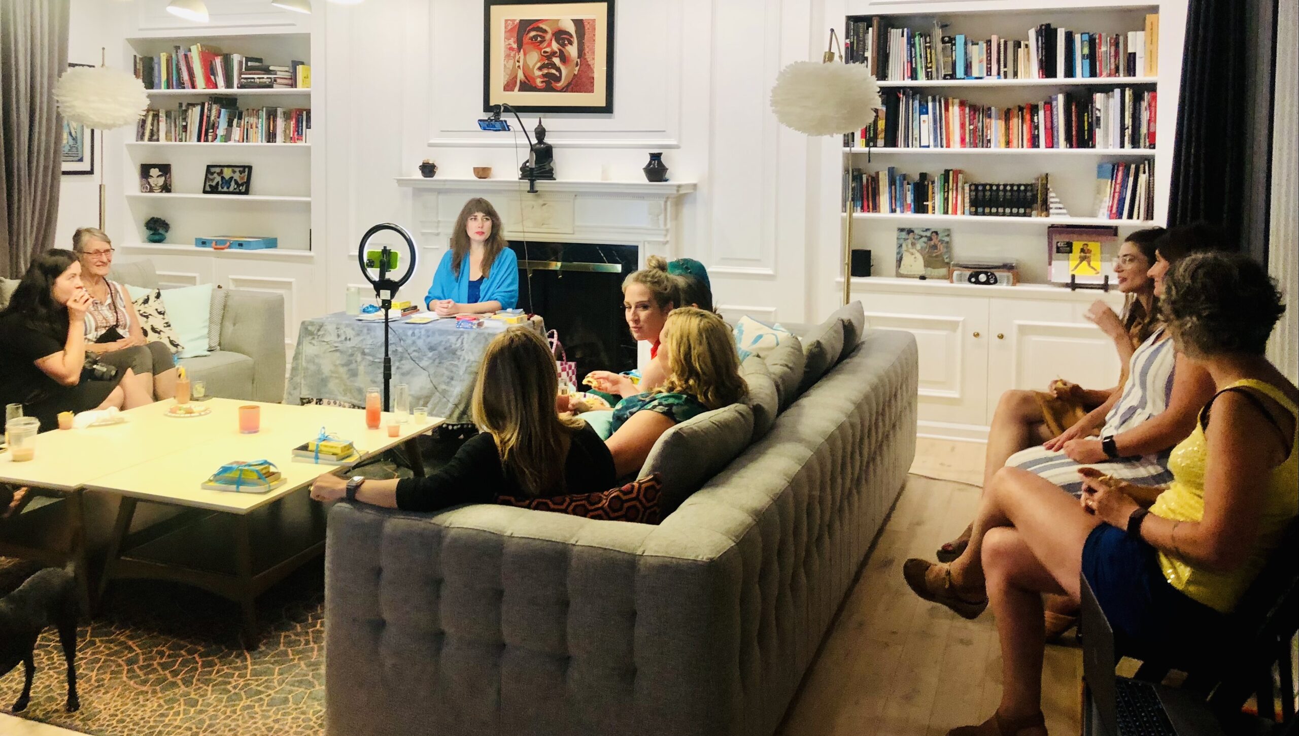 Party guests in Portland learn how to read tarot at Create Social Club summer 2021 event
